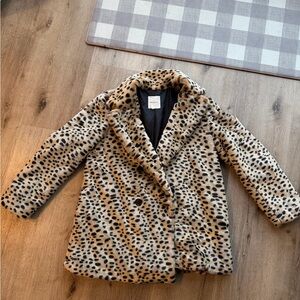 Avec Les Filles Animal Print Faux Fur Jacket